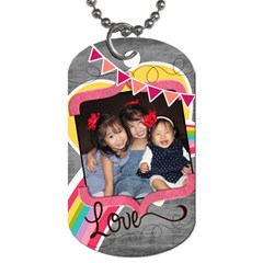 1 sided girls - Dog Tag (One Side)