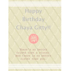 Chaya G bday card - Greeting Card 4.5  x 6 
