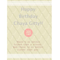 Chaya G bday card - Greeting Card 4.5  x 6 