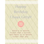 Chaya G bday card - Greeting Card 4.5  x 6 
