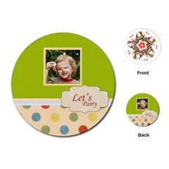 kids, fun, child, play, happy - Playing Cards Single Design (Round)