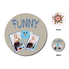 kids, fun, child, play, happy - Playing Cards Single Design (Round)