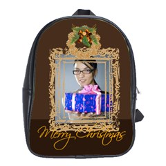 merry christmas, happy new year, xmas - School Bag (Large)