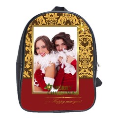 merry christmas, happy new year, xmas - School Bag (Large)