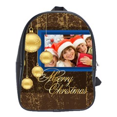 merry christmas, happy new year, xmas - School Bag (Large)