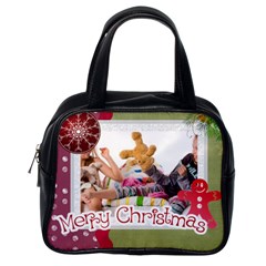 kids happy , gun, baby, happy holiday - Classic Handbag (One Side)