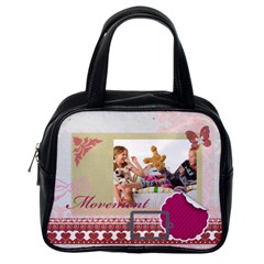 kids happy , gun, baby, happy holiday - Classic Handbag (One Side)