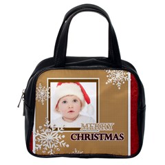 kids happy , gun, baby, happy holiday - Classic Handbag (One Side)