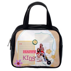 kids happy , gun, baby,  - Classic Handbag (One Side)