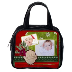 kids happy , gun, baby, happy holiday - Classic Handbag (One Side)