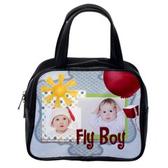 kids happy , gun, baby, happy holiday - Classic Handbag (One Side)