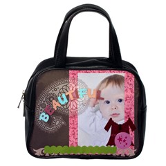 kids happy , gun, baby, happy holiday - Classic Handbag (One Side)