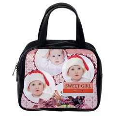 kids happy , gun, baby, happy holiday - Classic Handbag (One Side) kids happy , gun, baby, happy holiday - Classic Handbag (One Side)