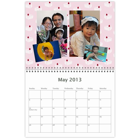 Wall Calender 2013 By Tsang Yi Ling May 2013