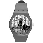 the gate watch - Round Plastic Sport Watch (M)