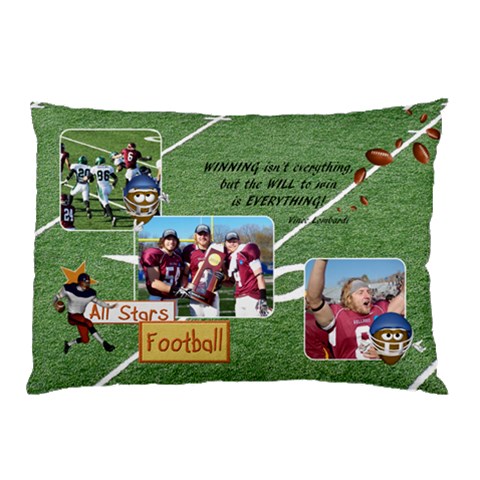 Football Pillow Case (two Sides) By Spg Front