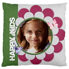 love, kids, memory, happy, fun  - Large Cushion Case (Two Sides)