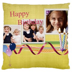 love, kids, memory, happy, fun  - Large Cushion Case (Two Sides)