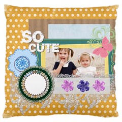 love, kids, memory, happy, fun  - Large Cushion Case (Two Sides)