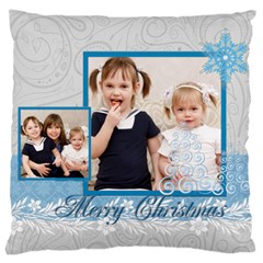 merry christmas, happy new year, xmas - Large Cushion Case (Two Sides)