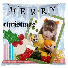 merry christmas, happy new year, xmas - Large Cushion Case (Two Sides)