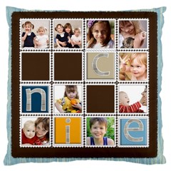 love, kids, memory, happy, fun  - Large Cushion Case (Two Sides)