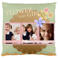 flower of kids, love, happy - Large Cushion Case (Two Sides) flower of kids, love, happy - Large Cushion Case (Two Sides)