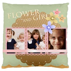 flower of kids, love, happy - Large Cushion Case (Two Sides)