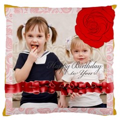 flower of kids, love, happy (5 styles) - Large Cushion Case (Two Sides)