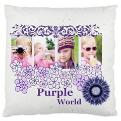 love, kids, memory, happy, fun  - Large Cushion Case (Two Sides)