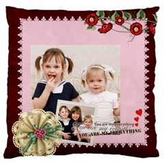 love, kids, memory, happy, fun  - Large Cushion Case (Two Sides)