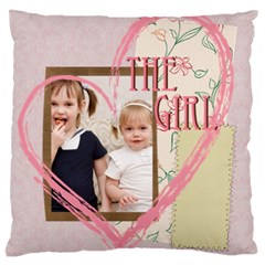 love, kids, memory, happy, fun  - Large Cushion Case (Two Sides)