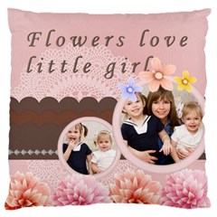 love, kids, memory, happy, fun  - Large Cushion Case (Two Sides)