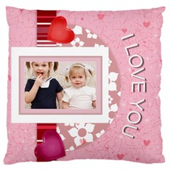 love, kids, memory, happy, fun  - Large Cushion Case (Two Sides)