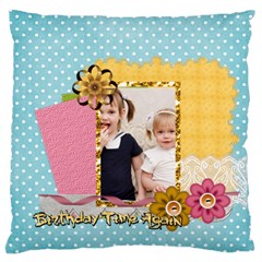 love, kids, memory, happy, fun  - Large Cushion Case (Two Sides)