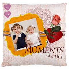 love, kids, memory, happy, fun  - Large Cushion Case (Two Sides)