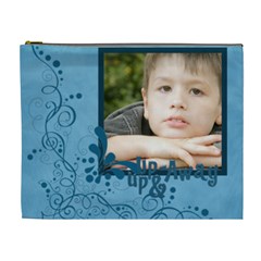 flower , kids, happy, fun, green - Cosmetic Bag (XL)