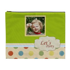 flower , kids, happy, fun, green - Cosmetic Bag (XL)