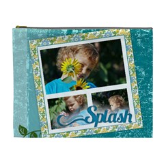 flower , kids, happy, fun, green - Cosmetic Bag (XL) flower , kids, happy, fun, green - Cosmetic Bag (XL)