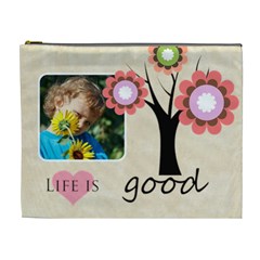 flower , kids, happy, fun, green - Cosmetic Bag (XL)