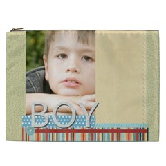 merry christmas, new year, happy, family, kids - Cosmetic Bag (XXL)