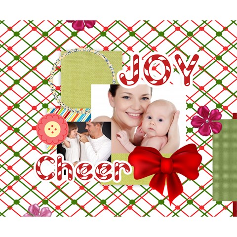 Merry Christmas, Happy New Year, Xmas By Jo Jo 14  x 11  x 1.5  Stretched Canvas