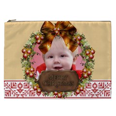 merry christmas, xmas, happy new year  - Cosmetic Bag (XXL)