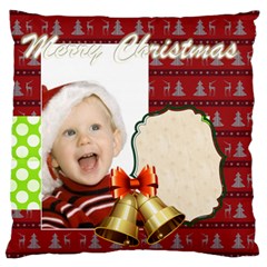 merry christmas, xmas, happy new year  - Large Cushion Case (Two Sides)