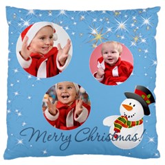 merry christmas, xmas, happy new year  - Large Cushion Case (Two Sides)