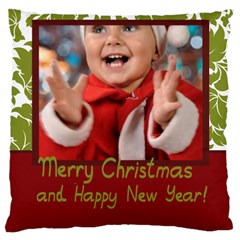 merry christmas, xmas, happy new year  - Large Cushion Case (Two Sides)