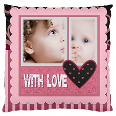 love, kids, happy, fun, family, holiday - Large Cushion Case (One Side)