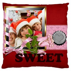 merry christmas, happy new year, xmas - Large Cushion Case (One Side)