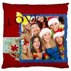 love, kids, happy, fun, family, holiday - Large Cushion Case (One Side)