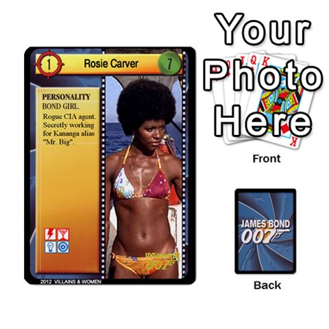 James Bond Ccg 2012: Villains And Women Part Front - Spade2